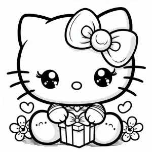 Hello Kitty Boyama Sayfası - Ücretsiz Yazdırılabilir