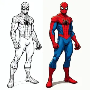 Spider Man Boyama Sayfası - Süper Kahraman Çocuklar İçin Yazdırılabilir